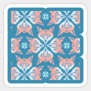 Pastel Fox Pattern Sticker